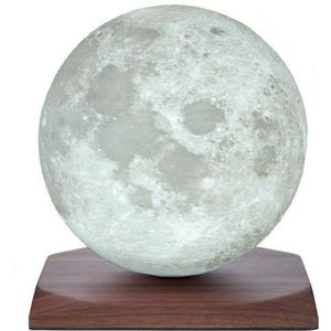 Tmavě hnědá LED stolní lampa z ořechového dřeva (výška 19, 5 cm) Smart LunaSpin – Gingko obraz