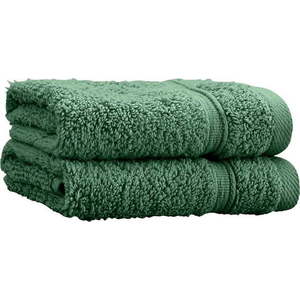 Tmavě zelené froté bavlněné ručníky v sadě 2 ks 30x30 cm Zero Twist – Catherine Lansfield obraz