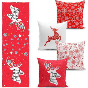 Set povlaků na polštář a běhounu 5 ks Snowflakes – Mila Home obraz