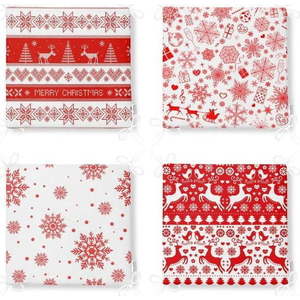 Podsedáky v sadě 4 ks s vánočním motivem 40x40 cm Snowflakes – Mila Home obraz
