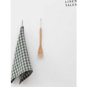 Lněná utěrka 45x65 cm Forest Green Gingham – Linen Tales obraz