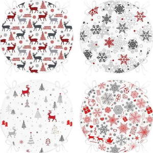 Podsedáky v sadě 4 ks s vánočním motivem ø 40 cm Snowflakes – Mila Home obraz