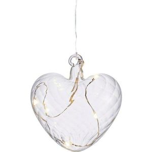 Světelná dekorace na baterky ø 8 cm Wave Heart – Sirius obraz