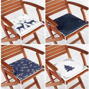 Podsedáky v sadě 4 ks s vánočním motivem 40x40 cm Blue Christmas – Mila Home obraz