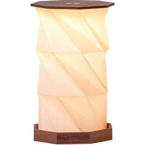 LED stolní lampa v tmavě přírodní barvě (výška 18 cm) Twist Hexagon – Gingko obraz