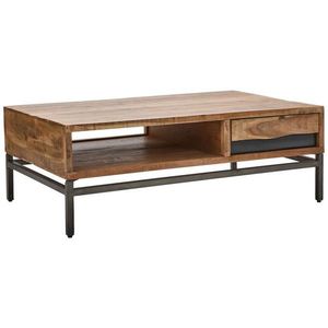 Livetastic KONFERENČNÍ STOLEK, šedá, barvy akácie, dřevo, kov, 118/40/70 cm obraz