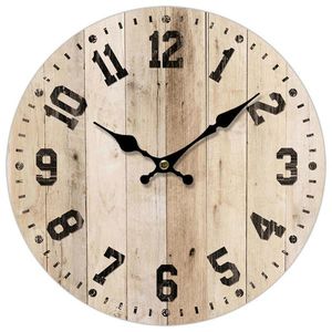 Ambia Home NÁSTĚNNÉ HODINY, přírodní barvy, černá, 33, 8 cm obraz