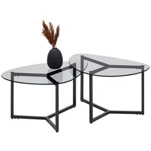 Ti'me SADA KONFERENČNÍCH STOLKŮ, šedá, kov, sklo, 82, 5/59/36, 5-40 cm obraz