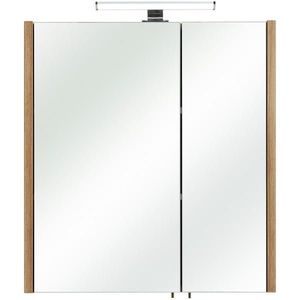 Xora ZRCADLOVÁ SKŘÍŇKA, barvy dubu, 62/70/20 cm obraz