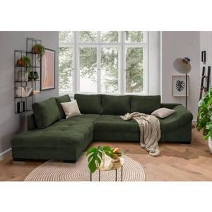 MID.YOU ROHOVÁ SEDAČKA, textil, tmavě zelená obraz