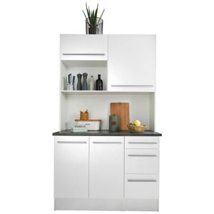 MID.YOU KREDENC, vysoce lesklá bílá, 120/211/60 cm obraz