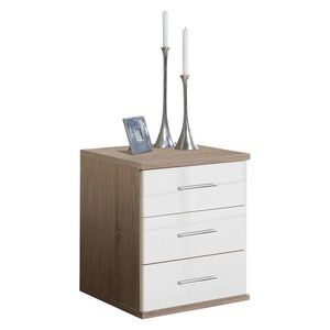 Xora KOMODA, bílá, barvy dubu, 46/55/40 cm obraz
