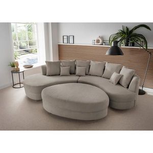 Livetastic SEDACÍ SOUPRAVA, textil, šedavě hnědá obraz