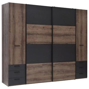 Carryhome ŠATNÍ SKŘÍŇ, černá, barvy dubu, 270, 3/223/61, 2 cm obraz