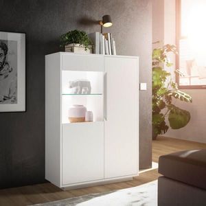 Carryhome VYSOKÁ KOMODA, bílá, 90/130/38 cm obraz