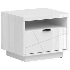 MID.YOU NOČNÍ STOLEK K POSTELI, bílá, vysoce lesklá bílá, 50/42, 5/42, 5 cm obraz