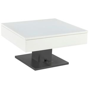 Livetastic KONFERENČNÍ STOLEK, černá, bílá, kov, sklo, kompozitní dřevo, 80/80/47 cm obraz
