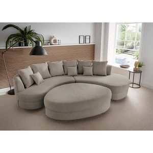 Livetastic SEDACÍ SOUPRAVA, textil, šedavě hnědá obraz