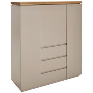 MID.YOU ŠIROKÁ KOMODA, šedá, barvy dubu, 113/130/40 cm obraz