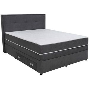 Hom`in POSTEL BOXSPRING, 160/200 cm, tmavě šedá obraz