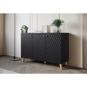 Livetastic ŠIROKÁ KOMODA, černá, barvy zlata, 120/76/39 cm obraz