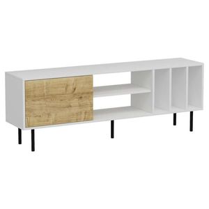 Livetastic NÍZKÁ KOMODA, bílá, barvy dubu, 160/57/35 cm obraz