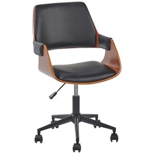Livetastic OTOČNÁ ŽIDLE, vzhled kůže, černá, barvy vlašských ořechů obraz