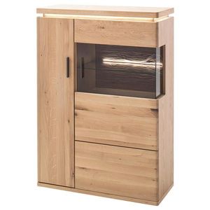 Linea Natura VYSOKÁ KOMODA, trámový dub, barvy dubu, 90/128/37 cm obraz