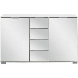 Carryhome KOMODA, bílá, 130/83/41 cm obraz