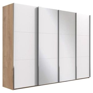 MID.YOU ŠATNÍ SKŘÍŇ SE ZRCADLEM, barvy dubu, bílá, 350/216/65 cm obraz