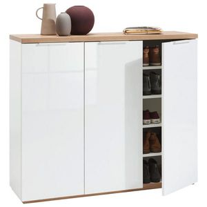 Carryhome BOTNÍK, bílá, barvy dubu, 120/102, 3/35 cm obraz
