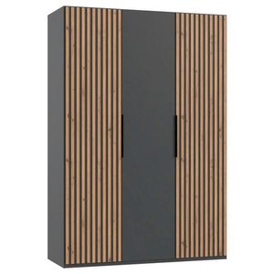 MID.YOU ŠATNÍ SKŘÍŇ S OTOČNÝMI DVEŘMI, barvy dubu, barvy grafitu, 150/216/58 cm obraz