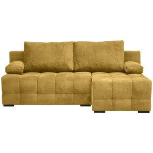 Hom`in ROHOVÁ SEDAČKA, textil, hořčicově žlutá obraz