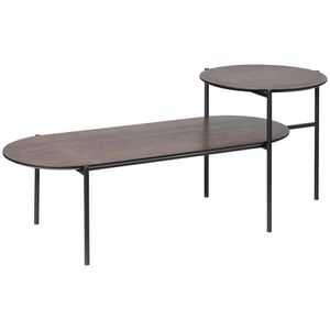 MID.YOU KONFERENČNÍ STOLEK, černá, tmavý dub, kov, kompozitní dřevo, 118/45/48 cm obraz