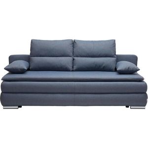 Venda ROZKLÁDACÍ POHOVKA, textil, modrá, šedá obraz