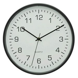 Ambia Home RÁDIEM ŘÍZENÉ HODINY, bílá, černá, 30 cm obraz