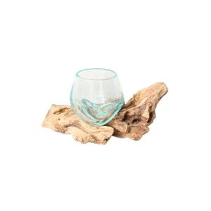 Ambia Home VÁZA, dřevo, sklo, 8 cm obraz