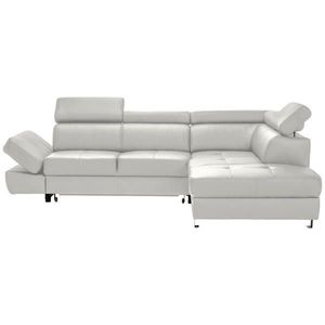 Celina Home ROHOVÁ SEDAČKA, textil, kůže, světle šedá obraz
