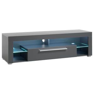 Carryhome KOMODA POD TELEVIZI, šedá, 153/44/44 cm obraz