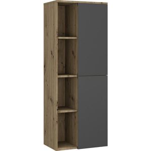 Stylife MIDI SKŘÍŇKA, antracitová, barvy dubu, 50/132/32 cm obraz