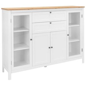 MID.YOU VYSOKÁ KOMODA, bílá, barvy dubu, 160/120/40 cm obraz