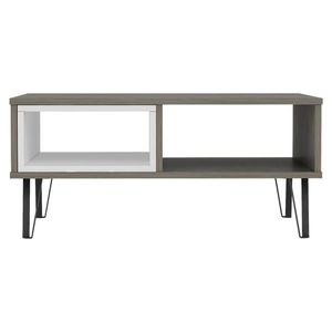 Livetastic KONFERENČNÍ STOLEK, bílá, tmavý dub, kompozitní dřevo, 90/60/41, 1 cm obraz