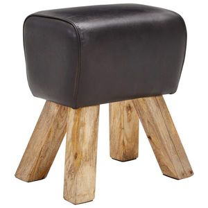 Livetastic TABURET, dřevo, kůže, 42/45/35 cm obraz