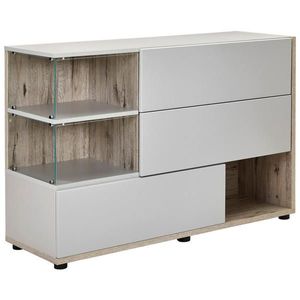 MID.YOU KOMODA, šedá, barvy dubu, 120/77/40 cm obraz