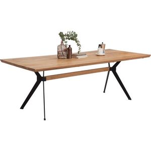 Linea Natura JÍDELNÍ STŮL, divoký dub, černá, barvy dubu, 220/100/76 cm obraz