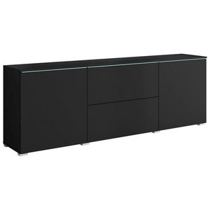 P & B NÍZKÁ KOMODA, černá, 180/61, 8/34, 5 cm obraz