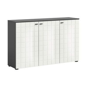 MID.YOU ŠIROKÁ KOMODA, vysoce lesklá bílá, 138/87/37 cm obraz