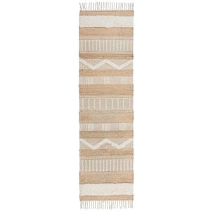 RUČNĚ TKANÝ KOBEREC, 230/60 cm, krémová, přírodní barvy obraz