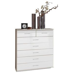 Xora KOMODA, bílá, 91/103/40 cm obraz