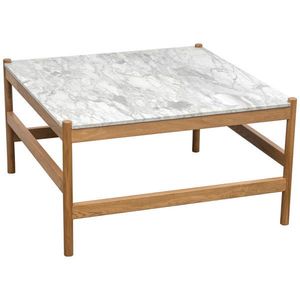 MID.YOU KONFERENČNÍ STOLEK, přírodní barvy, bílá, dřevo, kámen, 80/42/80 cm obraz